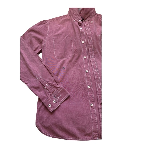 Peter Werth Men’s Pink Cotton Button Down Long Sleeve Shirt SizeL - Picture 7 of 13